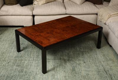 Ebonized frame coffee table