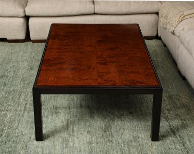 Ebonized frame coffee table