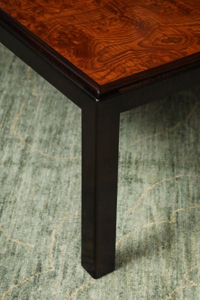 Ebonized frame coffee table