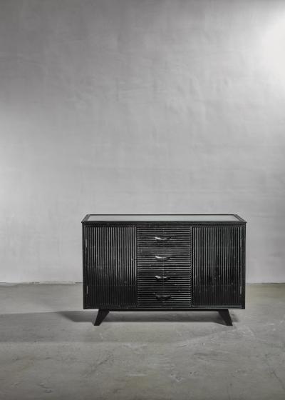 Ebonized oak sideboard by Angraves