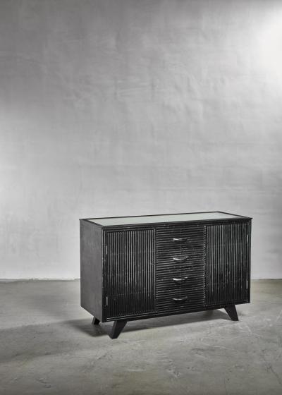 Ebonized oak sideboard by Angraves
