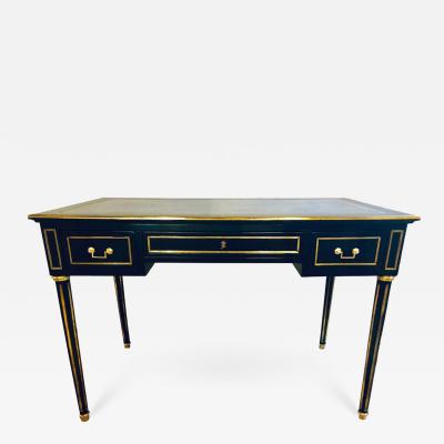 Ebony Hollywood Regency Bronze Mounted Writing Table Or Desk Bronze Mounted Writing Table Or Desk