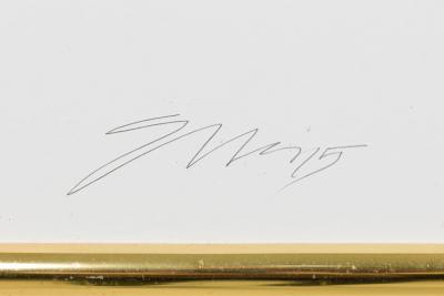 Ed Eller American Mid Century Black and White Abstract Painting