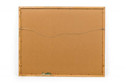 Ed Eller American Mid Century Black and White Abstract Painting