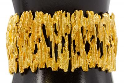 Ed Wiener Organic Modernism 14K Solid Yellow Gold Bracelet