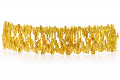 Ed Wiener Organic Modernism 14K Solid Yellow Gold Bracelet