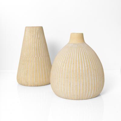 Edgar Bockman Two EDGAR B CKMAN VASES FOR HOGANAS SWEDEN 1930S