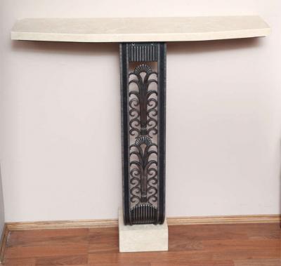 Edgar Brandt Art Deco Style Console pair available 