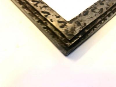 Edgar Brandt Early Modern Cubist Hammered Wrought Iron Mirror Attributed to Edgar Brandt