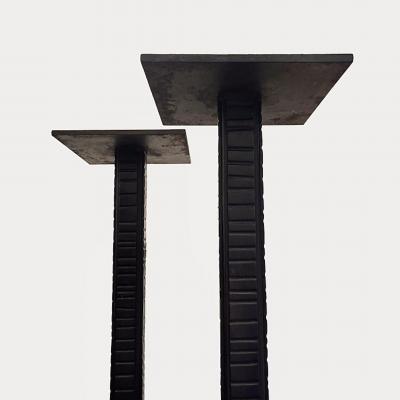 Edgar Brandt Edgar Brandt A Pair of French Art Deco Wrought Iron Pedestals circa 1920