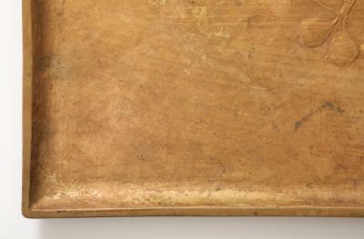 Edgar Brandt Edgar Brandt Art Nouveau Bronze Ormolu Tray Relief Decoration France signed