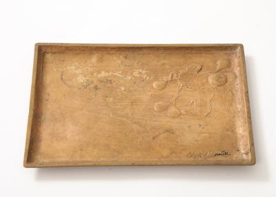 Edgar Brandt Edgar Brandt Art Nouveau Bronze Ormolu Tray Relief Decoration France signed