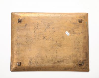 Edgar Brandt Edgar Brandt Art Nouveau Bronze Ormolu Tray Relief Decoration France signed