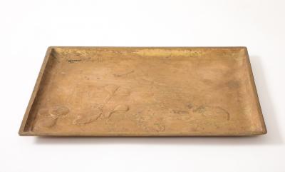 Edgar Brandt Edgar Brandt Art Nouveau Bronze Ormolu Tray Relief Decoration France signed