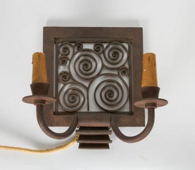 Edgar Brandt Edgar Brandt Pair of Art Deco Wall Sconces