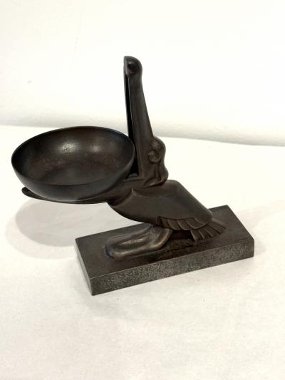 Edgar Brandt Edgar Brandt Pelican Ashtray France c 1926 1928