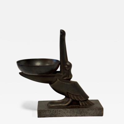 Edgar Brandt Edgar Brandt Pelican Ashtray France c 1926 1928