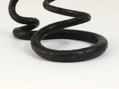 Edgar Brandt Edgar Brandt Style Hand Forged Iron Snake or Serpent Sculpture Austria 1920s