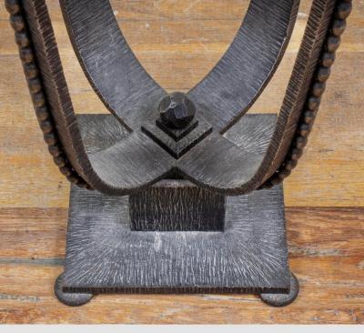 Edgar Brandt Edgar Brandt forged iron side end table