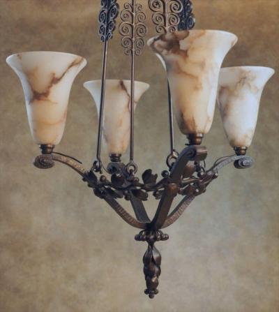 Edgar Brandt Edgar Brandt iron ceiling fixture