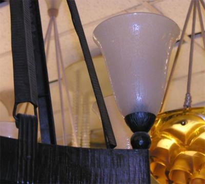 Edgar Brandt French Art Deco Chandelier by Edgar Brandt and Daum