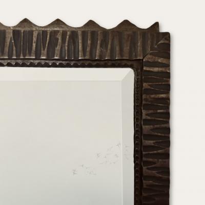 Edgar Brandt French Art Deco Wrought Iron Large Full Length Triptych Mirror circa 1925