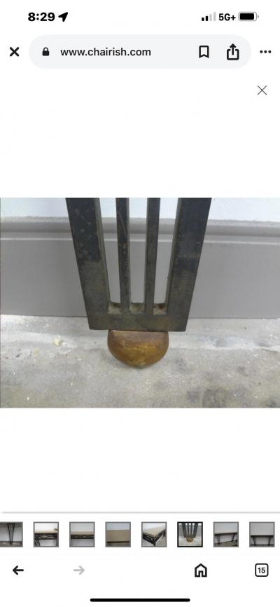 Edgar Brandt French Wrought Iron Console Table