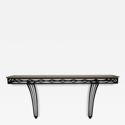 Edgar Brandt French Wrought Iron Console Table