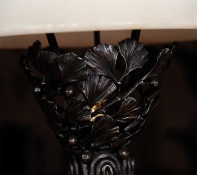 Edgar Brandt Pair of Edgar Brandt table lamps