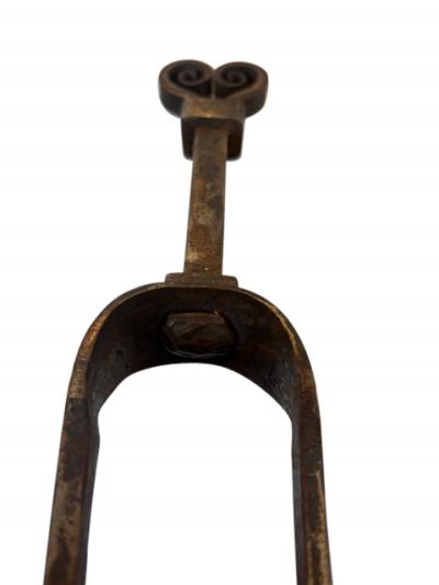 Edger Brandt Art Deco Set of firetools with rooster head finial