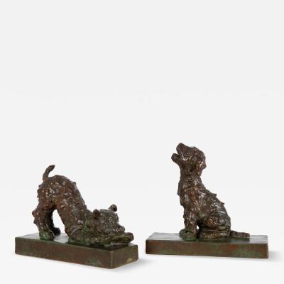 Edith Barretto Stevens Parsons Pair of Terrier Bookends Edith Baretto Parsons