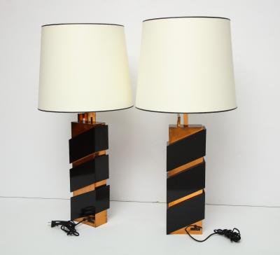 Edith Norton Unique Pair of Modernist Table Lamps by Edith Norton
