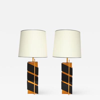 Edith Norton Unique Pair of Modernist Table Lamps by Edith Norton