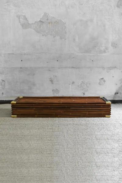 Edizioni Molto Bench Made Of Bamboo With Brass Joints Raccordi Series Molto Editions