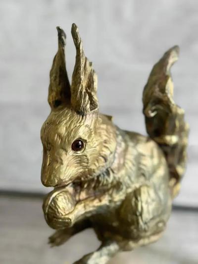 Edizioni Molto Brass Bottle Holder Squirrel Molto Editions