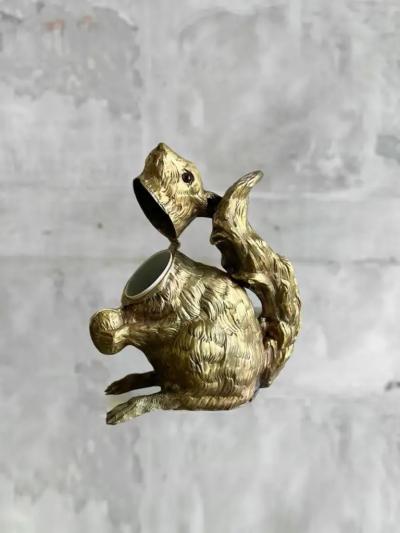 Edizioni Molto Brass Bottle Holder Squirrel Molto Editions
