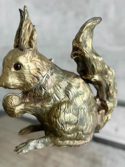 Edizioni Molto Brass Bottle Holder Squirrel Molto Editions