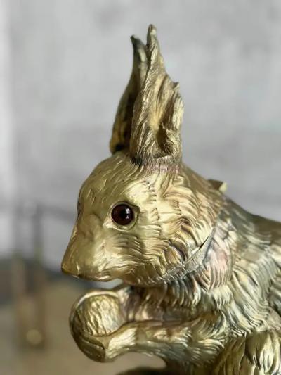 Edizioni Molto Brass Bottle Holder Squirrel Molto Editions