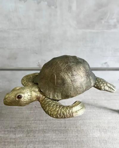 Edizioni Molto Large Brass Turtle Molto Editions