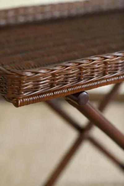 Edizioni Molto Large Gueridon in Hazel Toned Rattan Edizioni Molto