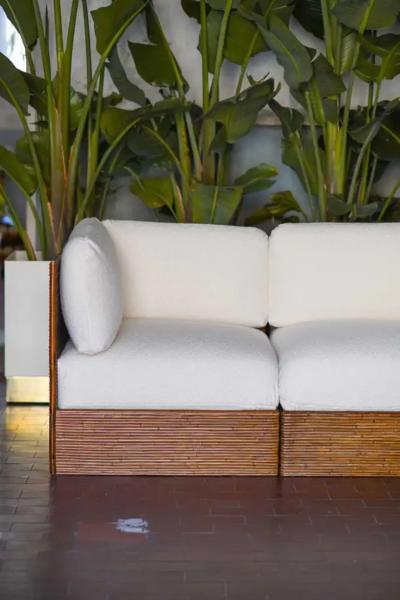 Edizioni Molto Modular bamboo sofa Molto Editions