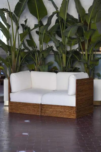 Edizioni Molto Modular bamboo sofa Molto Editions