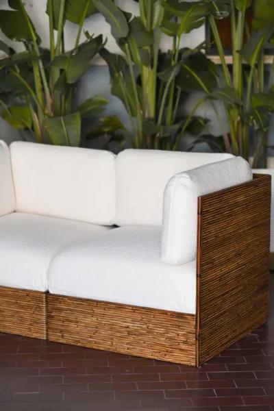 Edizioni Molto Modular bamboo sofa Molto Editions