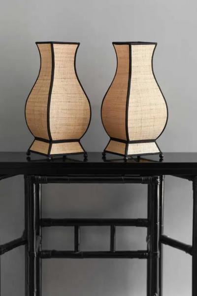 Edizioni Molto Pagoda Lamp in straw Molto Editions small size 