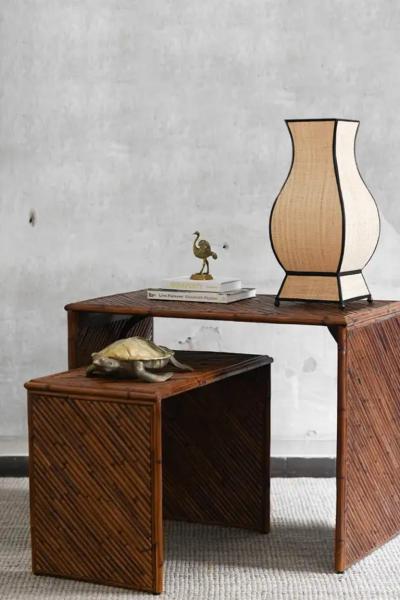 Edizioni Molto Pagoda Lamp in straw Molto Editions small size 