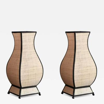 Edizioni Molto Pagoda Lamp in straw Molto Editions small size 