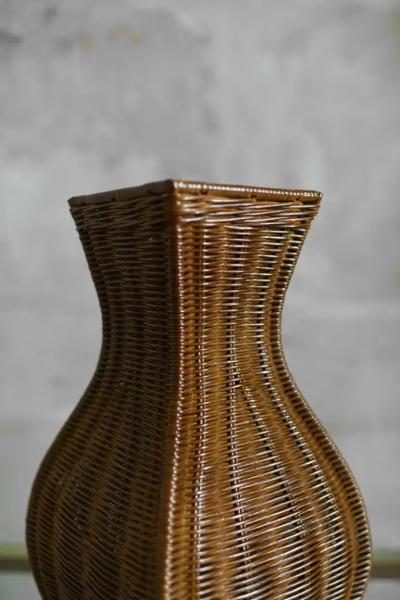 Edizioni Molto Pagoda lamp in hand woven rattan Molto Editions