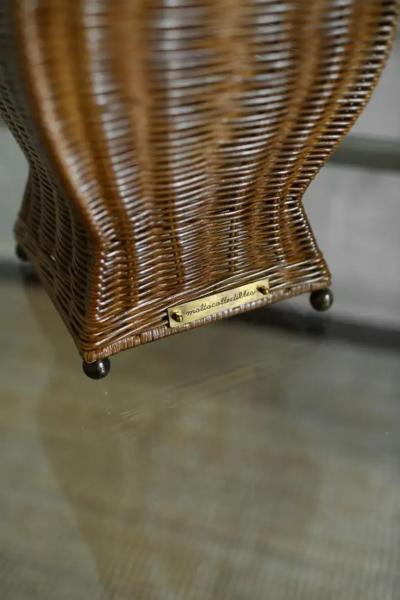 Edizioni Molto Pagoda lamp in hand woven rattan Molto Editions