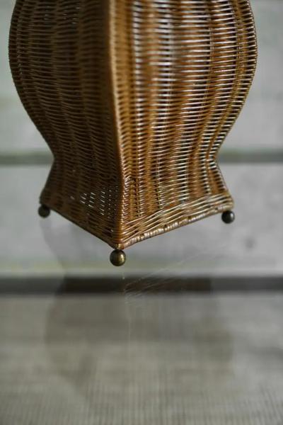 Edizioni Molto Pagoda lamp in hand woven rattan Molto Editions
