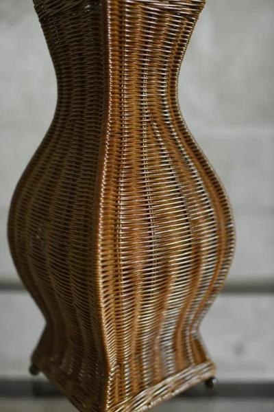 Edizioni Molto Pagoda lamp in hand woven rattan Molto Editions